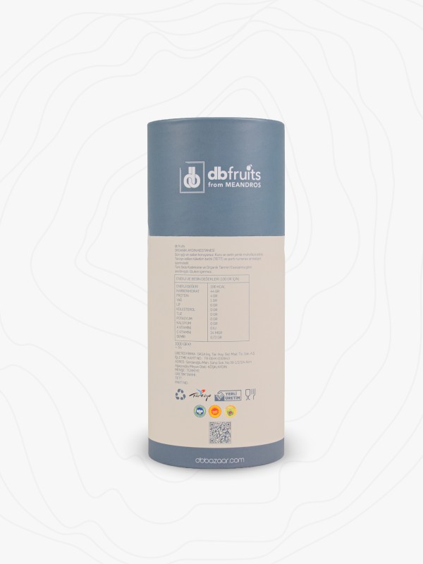 Organik Aydın Kestanesi – 1000 Gr Silindir Kutu 2’li Set, XXL Jumbo Boy Kestane