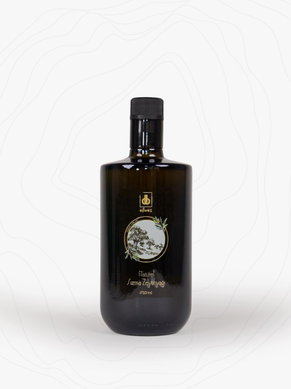 Natürel Soğuk Sıkım Sızma Zeytinyağı - 750 ml Özel Cam Şişe