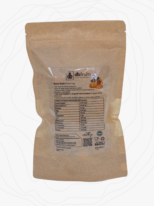 Organik Aydın İnciri – 250 Gr Kilitli Paket 8’li Set, Küçük Boy İncir
