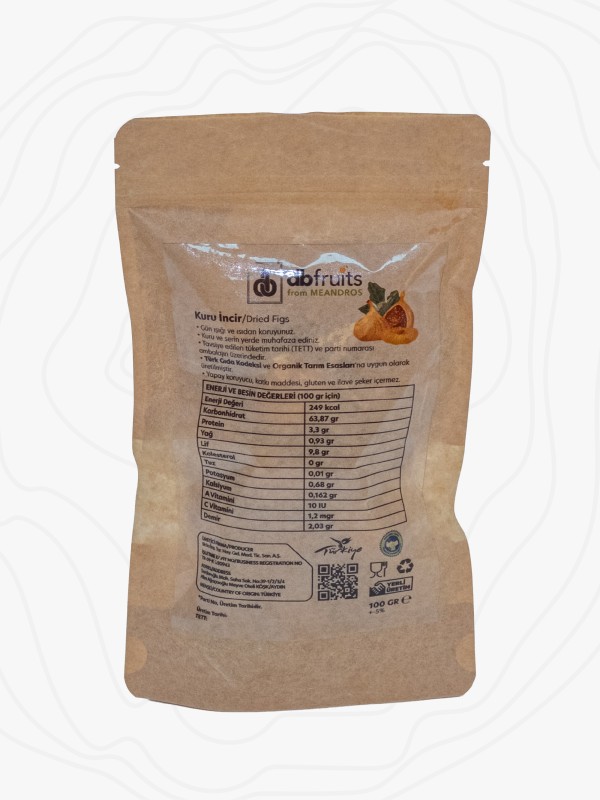 Organik Aydın İnciri – 100 Gr Kilitli Paket 5’li Set, Küçük Boy İncir