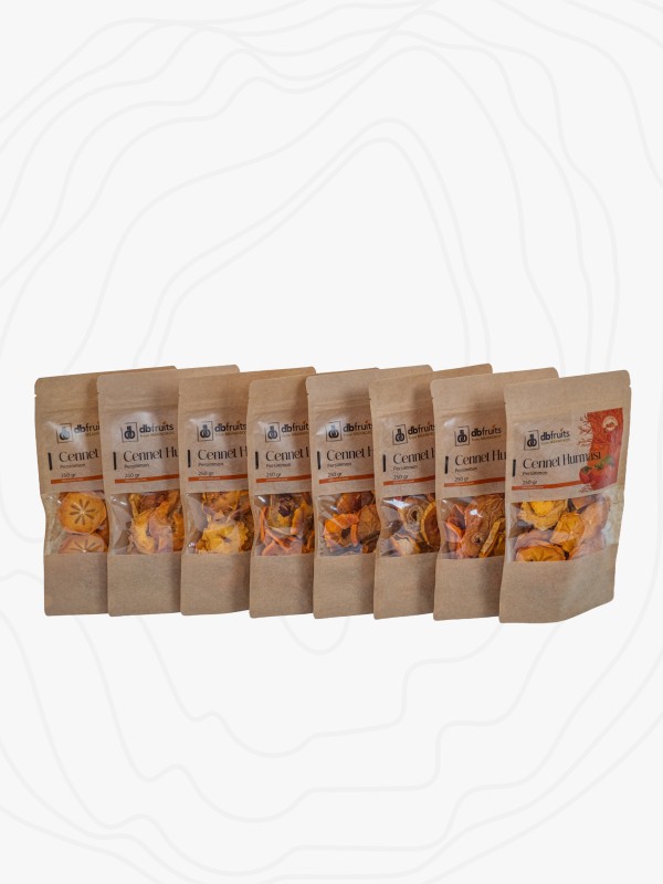 Cennet Hurması Kurusu – 250 Gr Kilitli Paket 8’li Set, Hafif Kurutulmuş