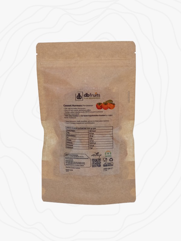 Cennet Hurması Kurusu – 250 Gr Kilitli Paket 2’li Set, Hafif Kurutulmuş