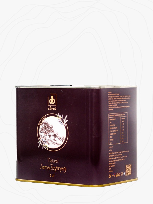 Natürel Sızma Zeytinyağı – 2000 ML Teneke Kutu